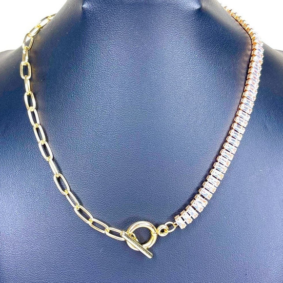 NEW Paperclip CZ Necklace Chain Fashion Jewelry 2025 trend trendy m29 - Picture 8 of 14